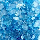 Eurosand 2.0 GmbH Seeglas 1 kg 20–50 mm – gerundete Glasscherben für Mosaik, Basteln, Vasen & Dekoration – Hellblau
