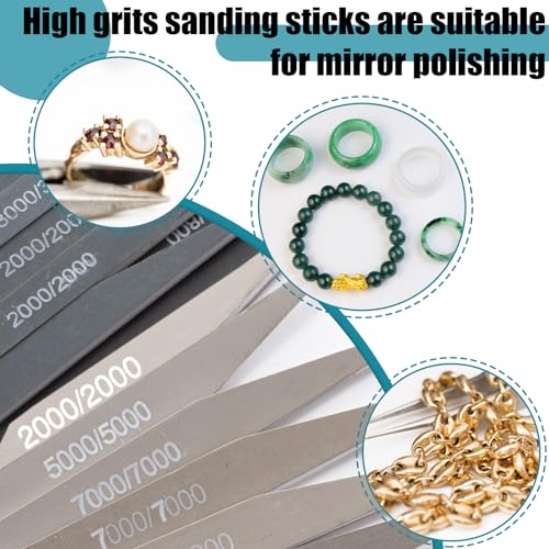 image for Honoson 20 Pcs Sanding Sticks for Plastic Models Polishing Sticks Asso