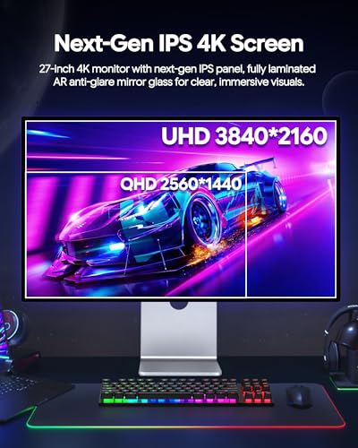 Image of P27D 27'' UHD (3840 x 2160) 4K 144Hz Glossy Monitor, IPS Panel, 10-Bit Color, 99% sRGB, 96% DCI-P3, 163PPI, HDR, Low Blue Light, Eye Care (Minimalist - with Stand x2)