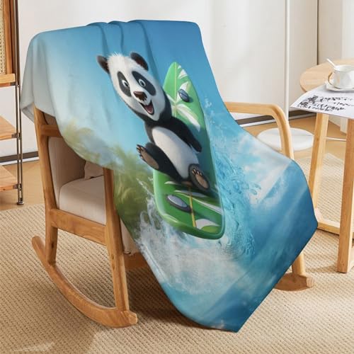 Couverture panda impression 3D couvre-lit flannel drap de lit 130x180cm