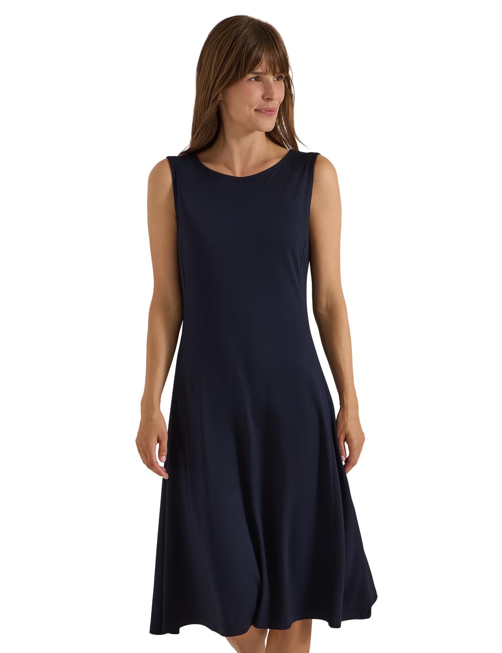 Cecil Women's 1409495 Crew Neck Jersey Midi Dress (Pack of 1), Urban Dark Blue, XL