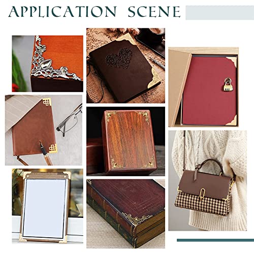Coin de livre métal doré PH PandaHall pour personnaliser vos carnets de notes - 4