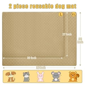 Reusable Dog Training Pads 2 Pack 2739 3559 Inch Pee Pad Potty Pads Dog Mat Washable Quick Absorbent Pads for Puppiesdogscats Nonslip Mat Grip Prevents Slipping Bunching coffee Xl  Cucciolini Doodles Reusable dog training pads 2 pack 2739 3559 inch pee pad potty pads dog mat washable quick absorbent pads for puppiesdogscats non slip mat grip prevents slipping bunching coffee xl   cucciolini doodles