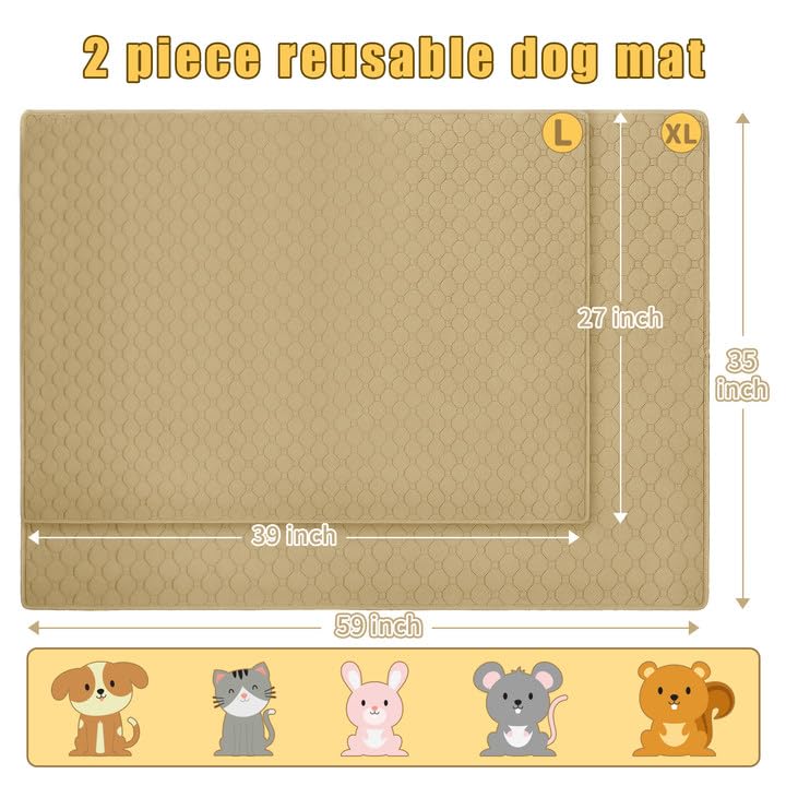 Reusable Dog Training Pads 2 Pack 2739 3559 Inch Pee Pad Potty Pads Dog Mat Washable Quick Absorbent Pads for Puppiesdogscats Nonslip Mat Grip Prevents Slipping Bunching coffee Xl  Cucciolini Doodles Reusable dog training pads 2 pack 2739 3559 inch pee pad potty pads dog mat washable quick absorbent pads for puppiesdogscats non slip mat grip prevents slipping bunching coffee xl   cucciolini doodles