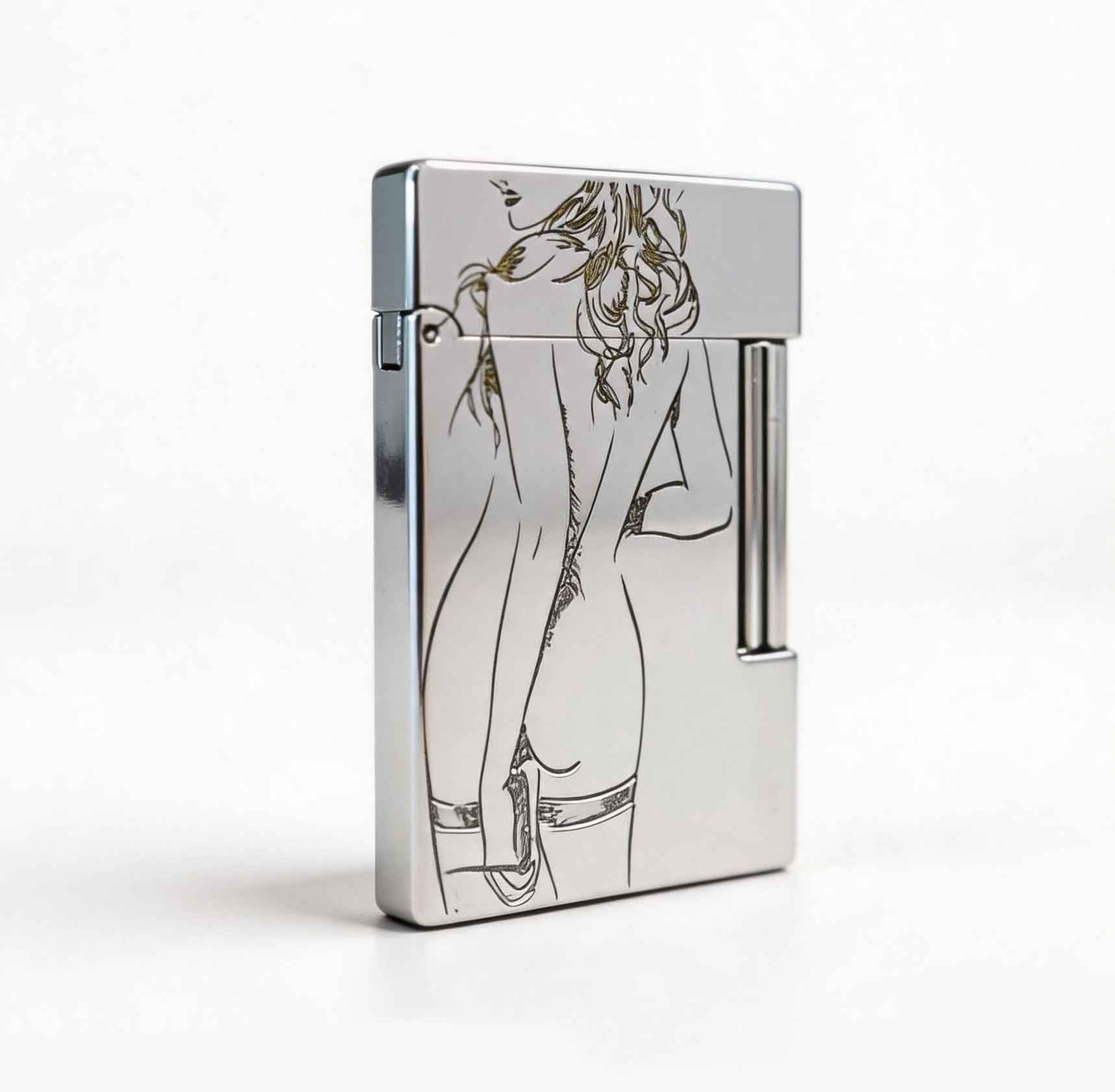 Encendedores de latón vintage, el regalo ideal para hombres con diseño de metal grabado