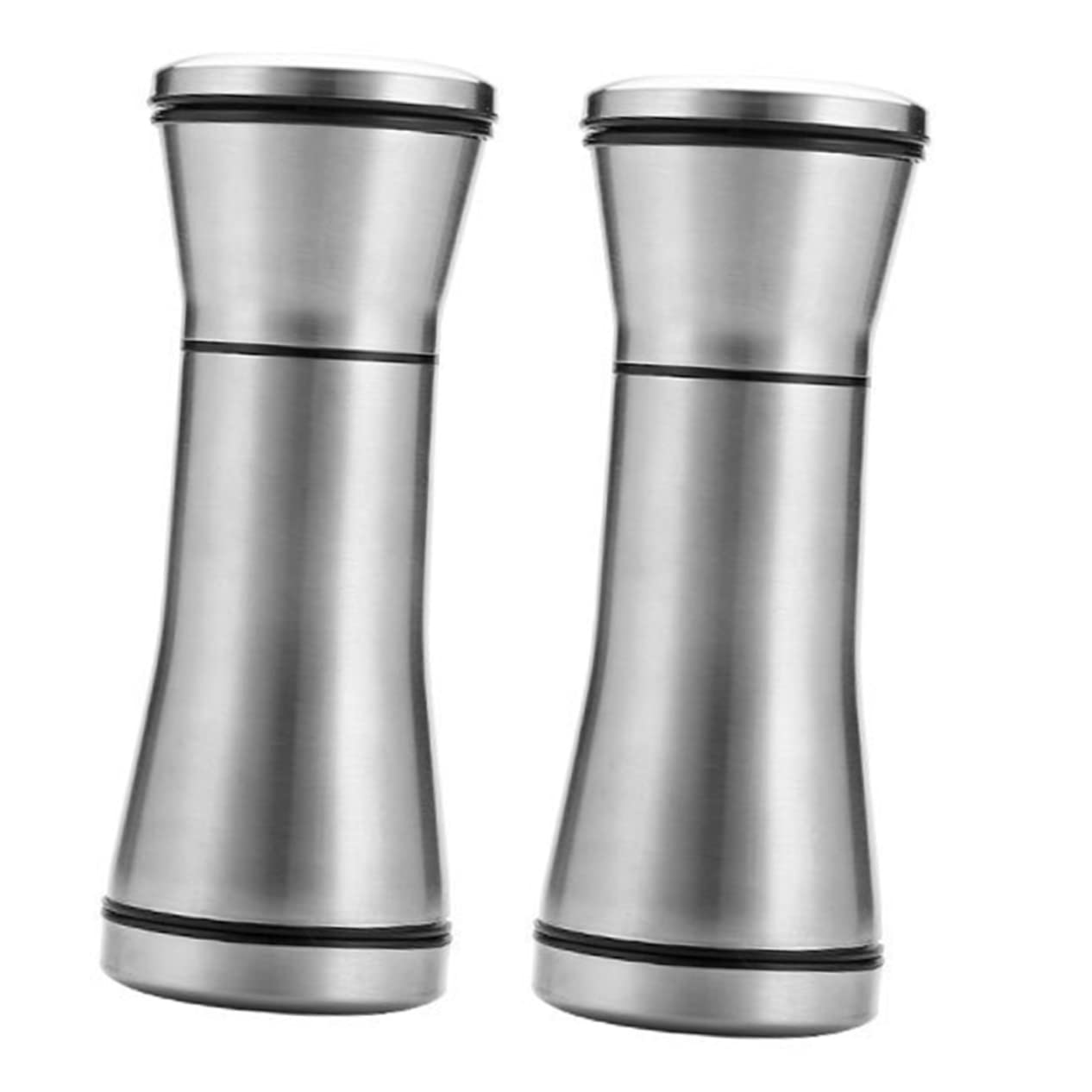 Alipis 2Pcs Stainless Steel Pepper Mill Grinder for Sea Easy to Clean Kitchen Gadget High Grade Grinding Core for Home Restaurant Use