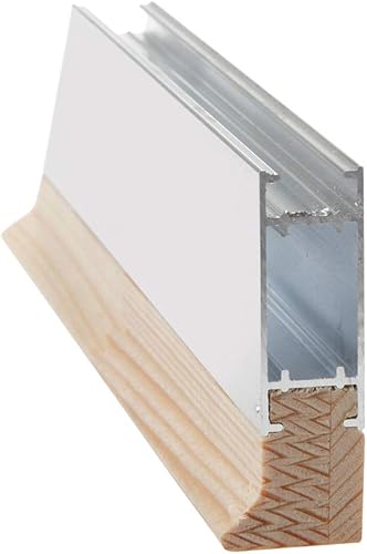 MUSEO Paquete de 2 barras de aluminio con perfil de 1516 pulgadas (0.984 in)