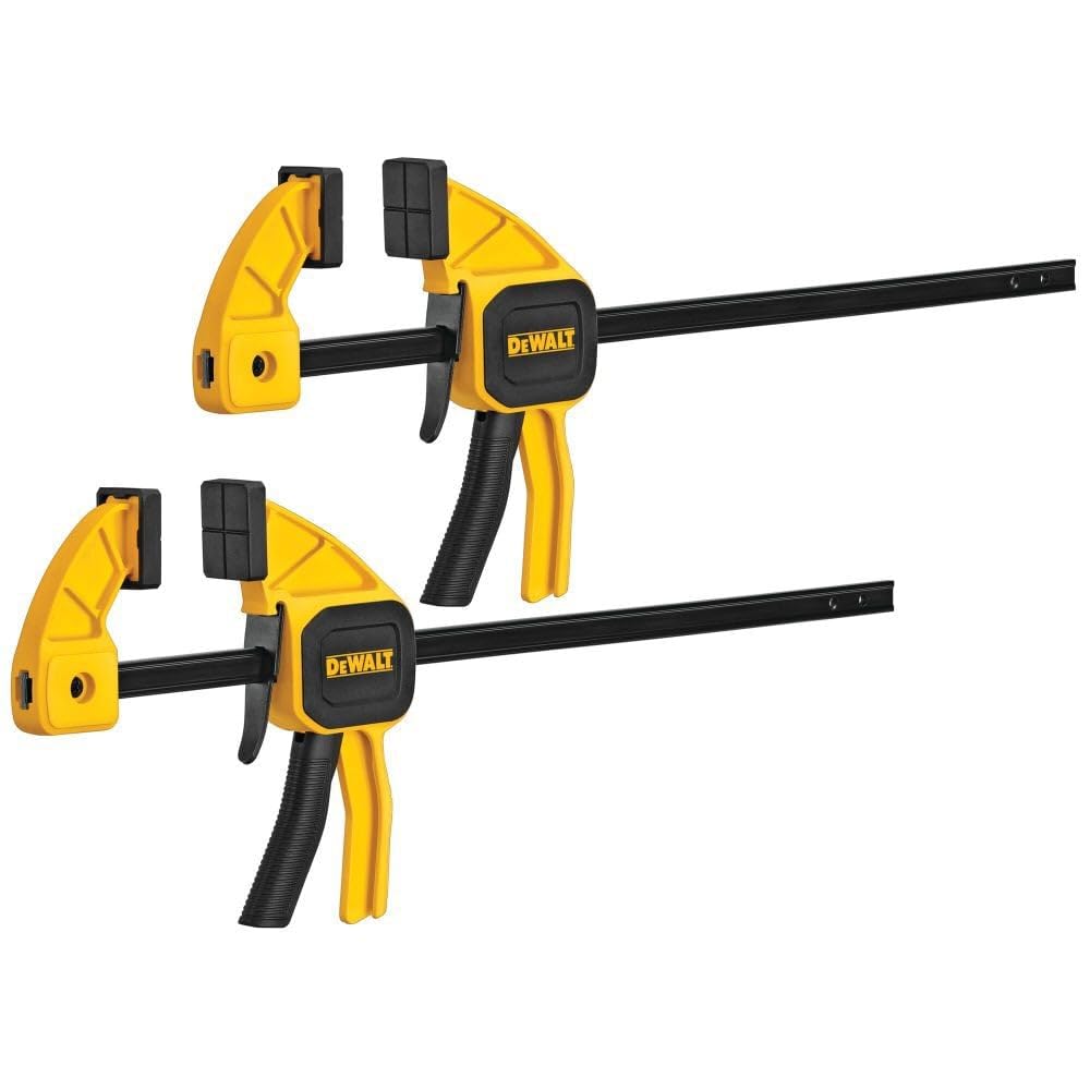 DeWalt DWHT83149 6" Tough Nylon Body One-Handed Medium Trigger Clamp, 2-Pack, Yellow - Image 2