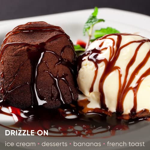 King's Cupboard Bittersweet Chocolate Sauce - The Perfect Hot Fudge Sauce For Topping Ice Cream & Desserts, Chocolate Coffee Drizzle, Baking, Fondue, Gluten-Free, Kosher, All Natural 10 Oz #TOP3