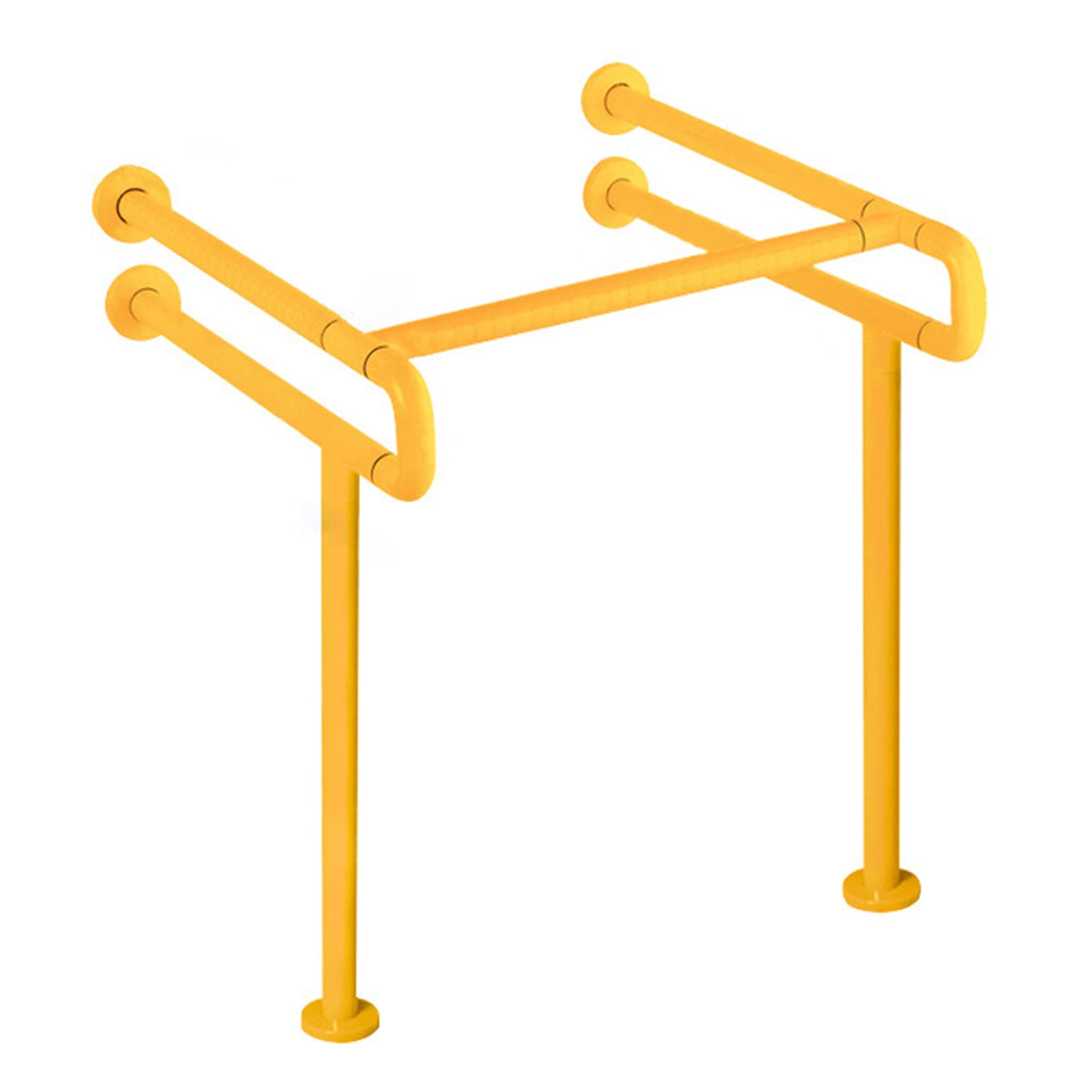 LWJSOCP Bathroom Safety Frame with Handrail for Elderly and Disabled Yellow Washbasin Grab Rail with Legs
