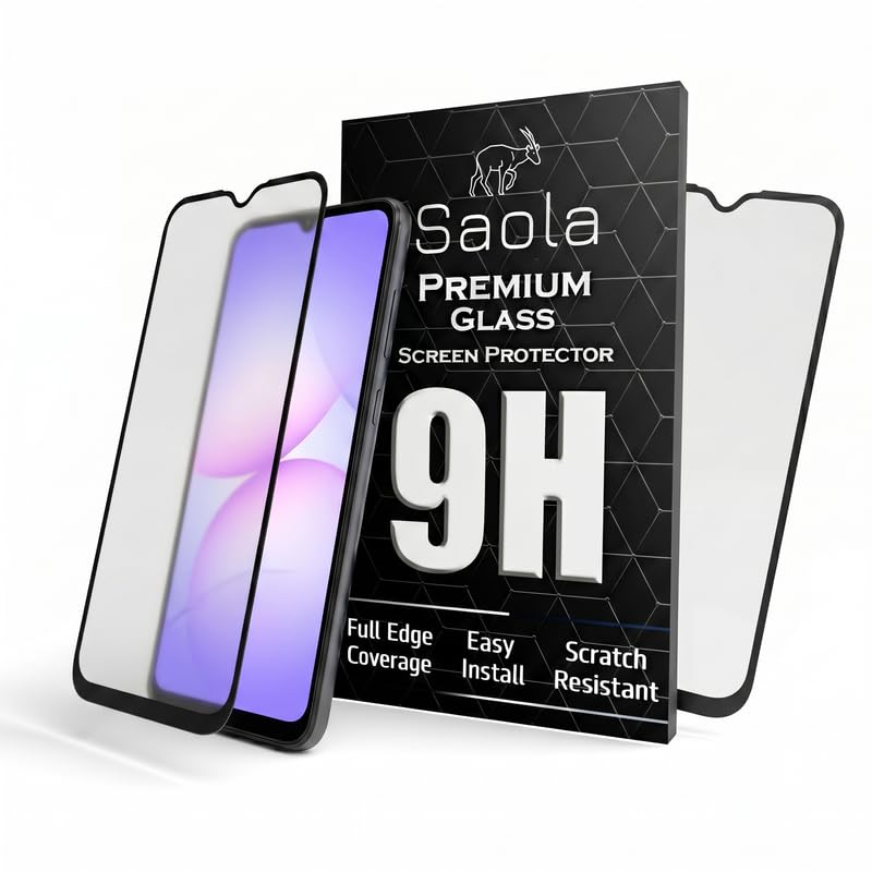 Image of Saola HD Matte Tempered Glass With 18H Hardness For Samsung Galaxy F70e 5G (PACK OF 1) with Hassle-less Installation Kit. Full screen Coverage. 6.7 inch