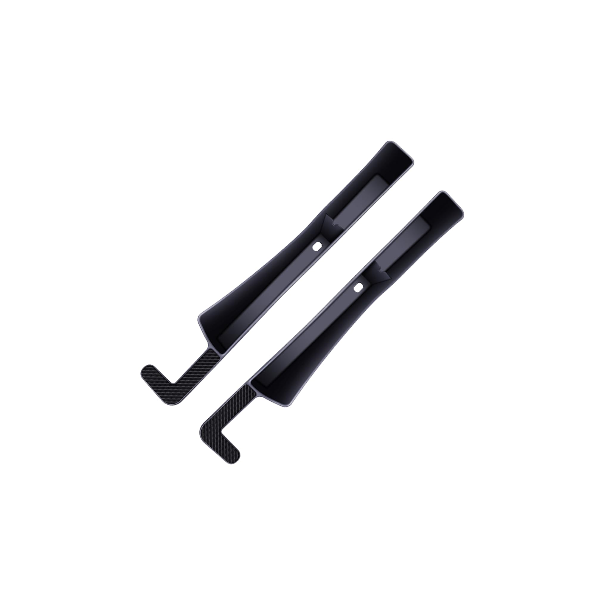 Tioollev 2PCS Car Seat Gap Filler, Automotive Seat Organizer Fill The Gap Between Seat and Console, Universal Car Storage Box Inserts Fill The Gap Between Seat &Console for Coins Wallets Keys (Black)