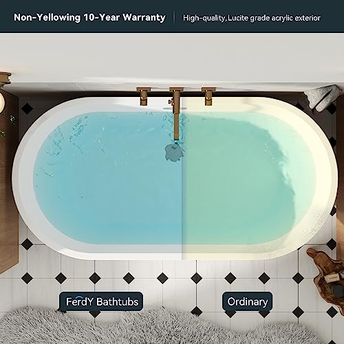FerdY Shangri-La Freestanding Acrylic Soaking Bathtub #TOP13