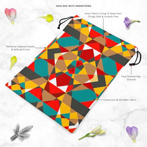 Image of ArtzFolio Tribal Art D1 | Reusable Sack Bag | Bag for Gym, Storage, Vegetable & Travel
