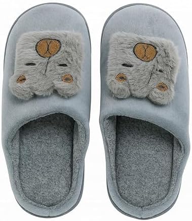Women’s Soft Plush Indoor Slippers with Cute Cartoon Bunny Design, Warm Cozy Winter House Slides, Anti-Slip Comfortable Home Footwear for Girls & Women