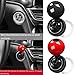 Universal One-Button Start Car Shift Knob, Metal Car Joystick Ball, Push Start Button (Red)