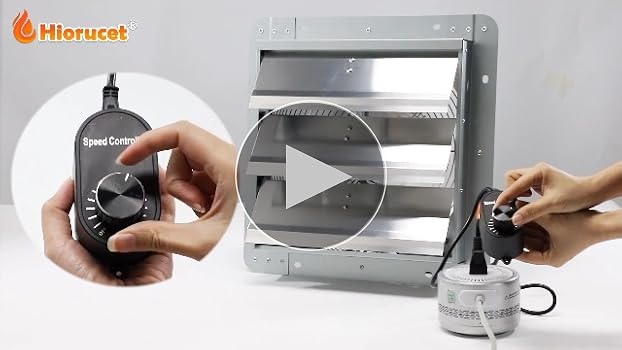 Hiorucet 7 Inch Shutter Exhaust Fan with Speed Controller