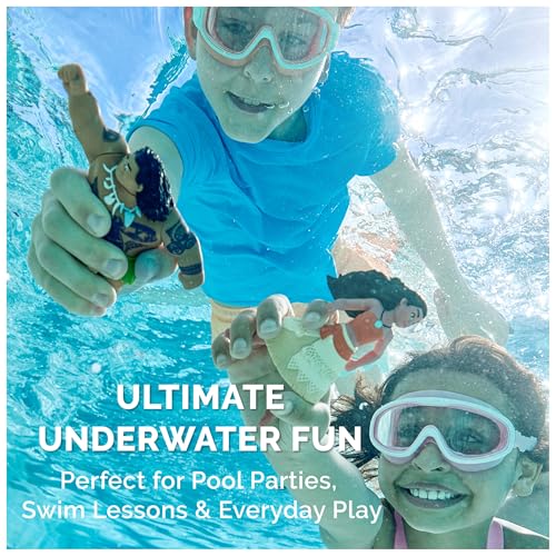Image of SwimWays Disney Moana Dive Characters 3-Pack of Pool Toys for Ages 5+