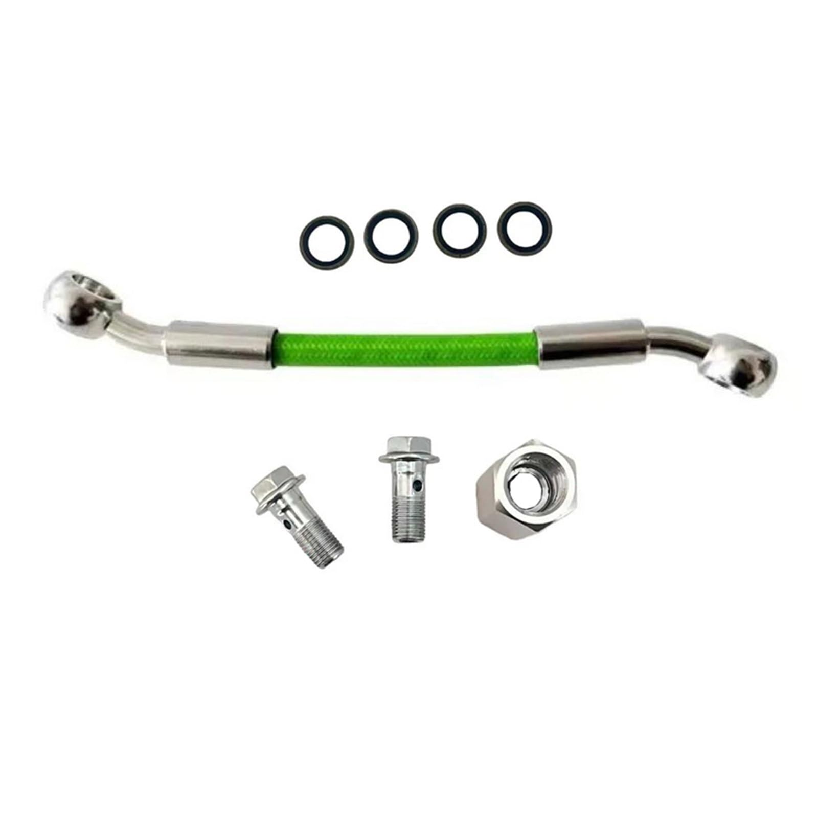 Lmnmy One Color Motorcycle Brake Clutch Line Motorcycle 28°-28° Hydraulic Brake Hose Clutch Line Extender Connector Rod 2Way Adapter Oil Pipe 10Mm Banjo Accessories(180Cm)