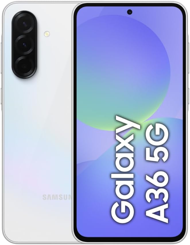 Samsung Galaxy A36 5G, Android Smartphone, 128GB Storage, 8GB RAM, Awesome White, 6x OS Upgrades, Large Display, Octa-Core Processor (UAE Version)