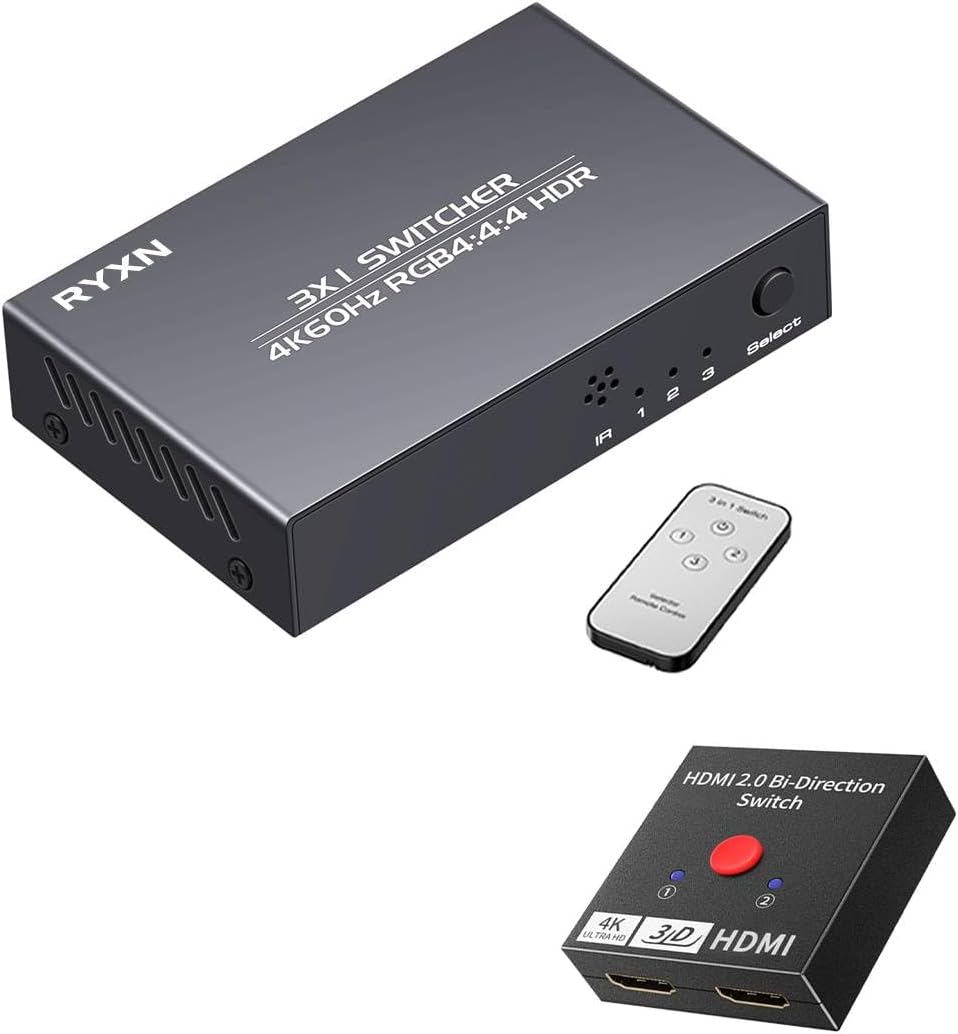 HDMI 2.0 Switch 2 in 1 Out + HDMI 2.0 Switch 3 in 1 Out