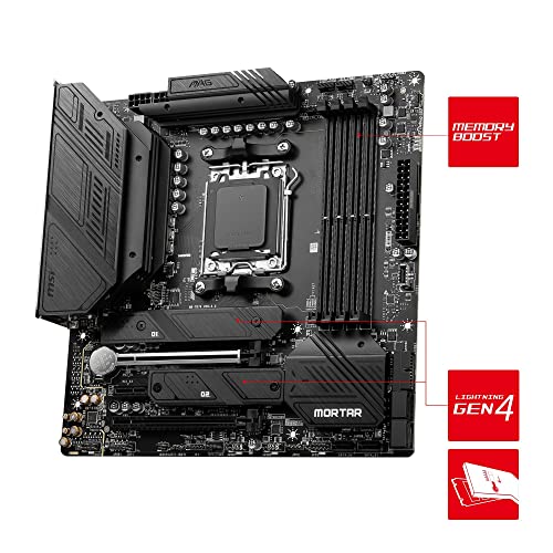 Ryzen 5-7600X Processore + MSI MAG B650M Mortar WiFi Motherboard Micro-ATX - Processore - Immagine 5