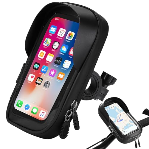 GmwyCzV Support Telephone Velo Etanche, Porte Telephone Velo Support Telephones Moto Etanche, 360° Rotation IPX6 Supports Telephones Moto Etanches, Sacoche Guidon...