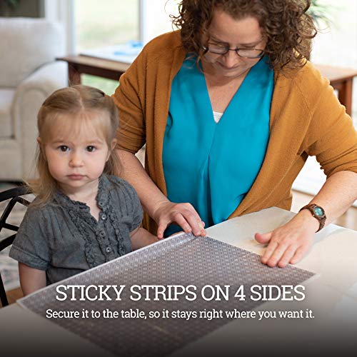 Gray And White Disposable Placemats For Baby, Toddlers, Children And Adults - Sticky Toppers For Tables - Restaurant, Travel, Airplane Tray Covers, Schools - 40 Pack #TOP2