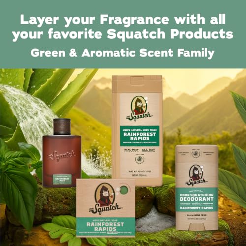 Image of Dr. Squatch Natural Cologne for Men - Scent-Lock Technology and Sustainably-Sourced Ingredients - Rainforest Mist Cologne (1.7 fl oz)