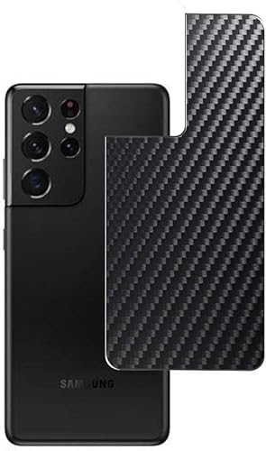 Miniatura 1 de Puccy Paquete de 2 protectores de pantalla trasera, compatible con Samsug Galaxy S21 Ultra 5G cubierta protectora de TPU de carbono negro (no vidrio