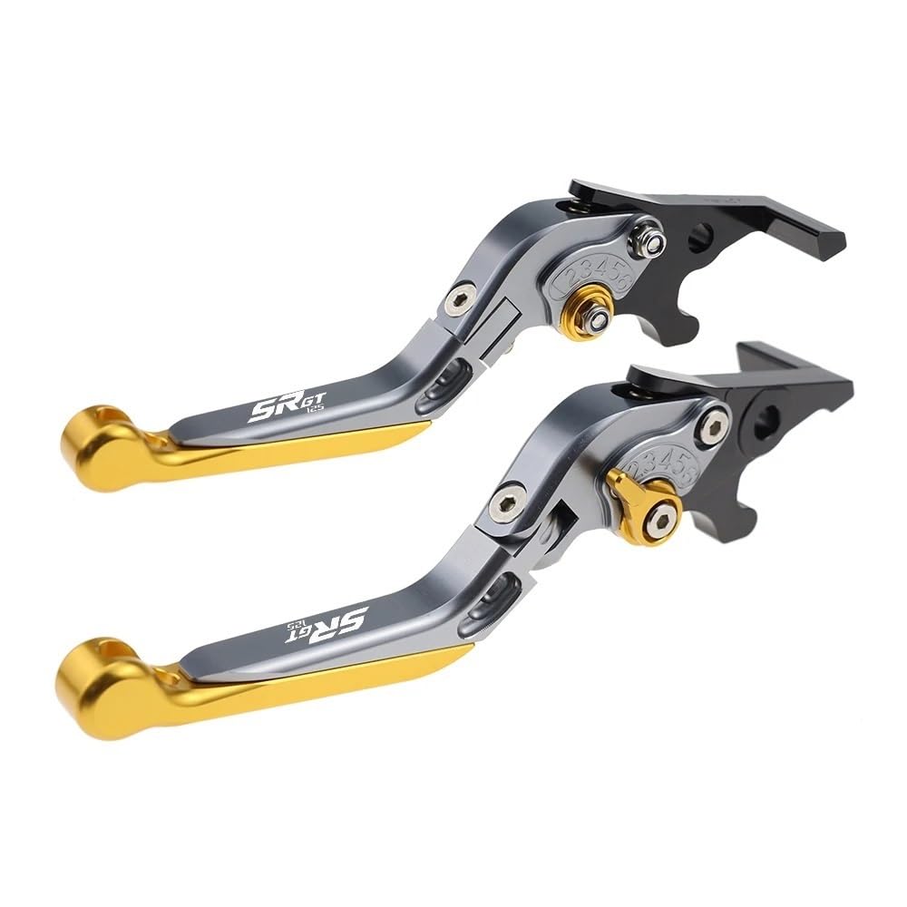 Beqlxta Color O Brake Clutch Adjustable Lever​ For Sr Gt125 2022 Clutch Levers For Gt 125 2021-2023 Folding Extendable Brake Handles Street Grips Handle And Ends Handlebar Grip(Color O)