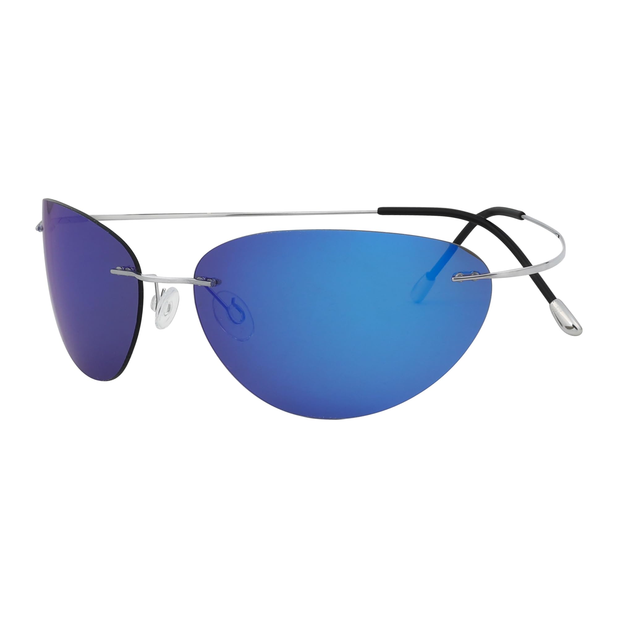 Eyekepper Pilot Rimless Titanium Polarized Sunglasses for Men and Women