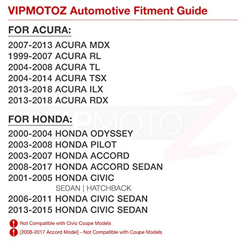 Vipmotoz Full Led License Plate Light For Honda Accord Sedan Odyssey Pilot Civic & Acura Mdx Tsx Tl Ilx Rdx Rl - 6000K Diamond White, 2-Pieces Tag Lamp Assembly Replacement #TOP6