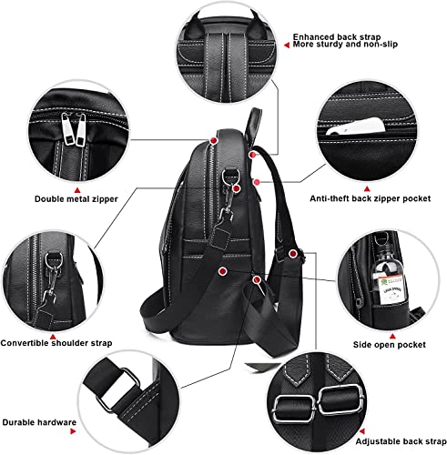 Image of ProArch Women's PU Leather Stylish and Trending Backpack for College Office Travel Anti Theft Backpack Purse for Women and Girls with Sling Belt| Casual