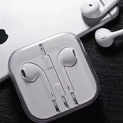 Fones de Ouvido Lightning com Fio para iPhone, Branco, com Controle de Volume e Microfone
