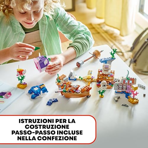 Super Mario Pack di Espansione Il Veliero Sommerso di Dorrie, Giochi per Bambini da 7 Anni con Barca Giocattolo da Collezione e 4 Personaggi, Regalo per Gamer da Abbinare a Uno Starter Pack 71432 - Lego - Immagine 8