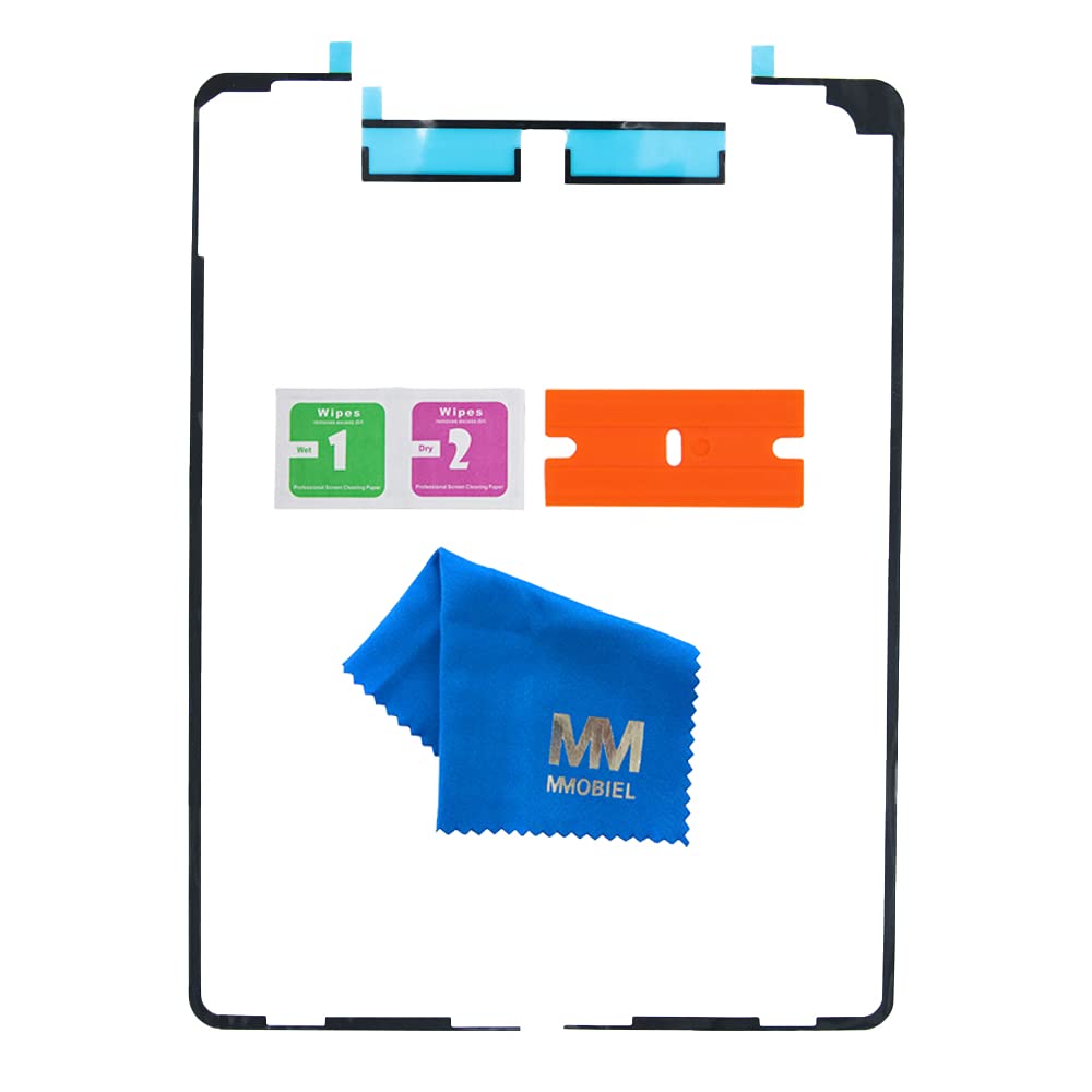 MMOBIEL LCD Joint Adhésif Sticker Autocollant Etanchéité Bandes Compatible avec iPad Pro 9.7 2016 incl Chiffon de nettoyage Lames de rasoir Tampons