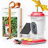 LongPlus Solar Hummingbird Feeder with Camera, 2K Live View Smart Humming Bird Feeder, AI Identify, Ant Guard & Moat, Bee Proof, 3 Feeding Ports, Outdoor Hanging Bird Feeder Ideal Gift for Bird Lovers