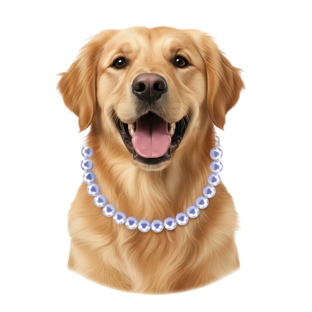 Dog Pearl Necklace, Adjustable Pet Wedding Beaded Collar