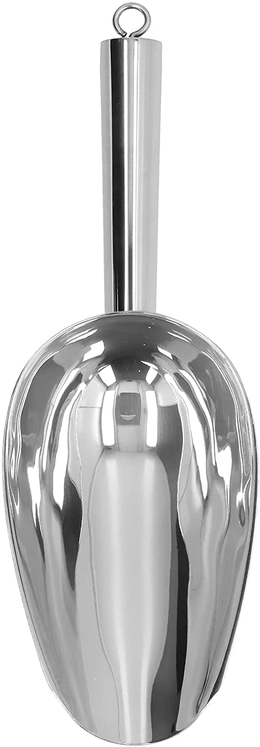 AKAZI Cuillère à Glace, Seau à Glace/Machine à Glace en Acier Inoxydable en métal en Forme de U Robuste de qualité Alimentaire pour la Maison hôtel Restaura (Or Rose) (Couleur Naturelle)
