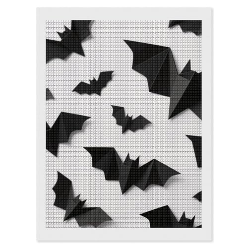 Anti-stress créatif : kit peinture diamant 5D chauve-souris facile à faire