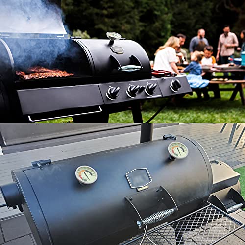 3 1/8” Large Upgraded Bbq Thermometer Gauge For Oklahoma Joe’s Smoker Grill & Most Charcoal Pellet Wood Pit Smoker Grills, 1/2 Npt Male Thread Temperature Gauge Replacement, Luminous Thermostat #TOP6