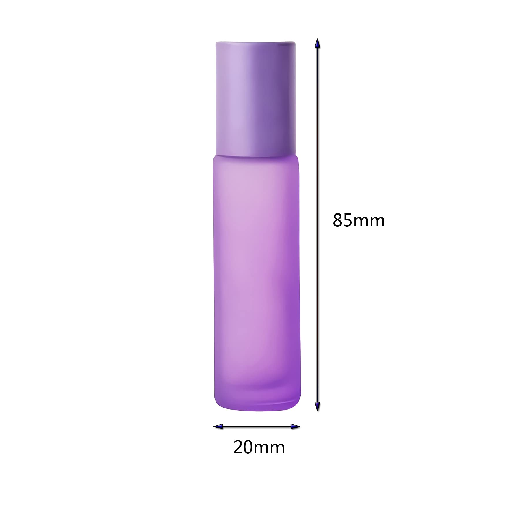 24 Pezzi 10ml Rotolo Viola Opaco su Bottiglia a Rullo Flacone per Olio Essenziale in Vetro per Oli Essenziali Bottiglie in Vetro con 1x Apri, 1x Imbuto