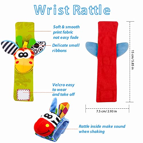 XAENA-Baby-Rasseln-Spielzeug-rasselsocken-babyrasselarmband-baby-babyspielzeug-0-6-monatePerfekt-fur-neugeborene-Jungen-und-Madchen