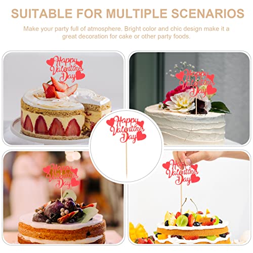 ULTECHNOVO 20Pcs Feliz Dia Namorados Escolhe Toppers De Cupcake De Dia Namorados Toppers De Sobremes