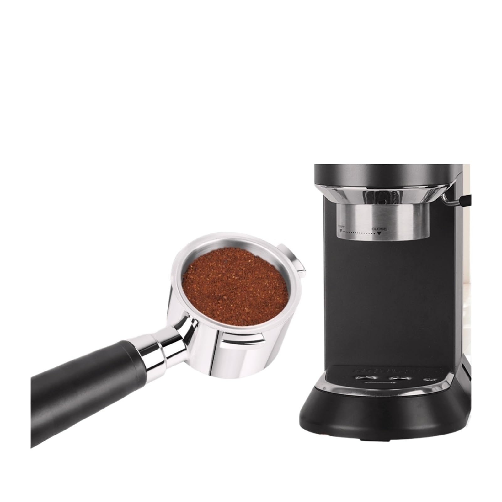 Portafiltro Portafiltro Senza Fondo Da 51 Mm, Compatibile Con Delonghi, Compatibile Con EC685, Cestello Filtro Di Ricambio In Acciaio Inossidabile 304, Accesso Al Caffè(Hown in images D)