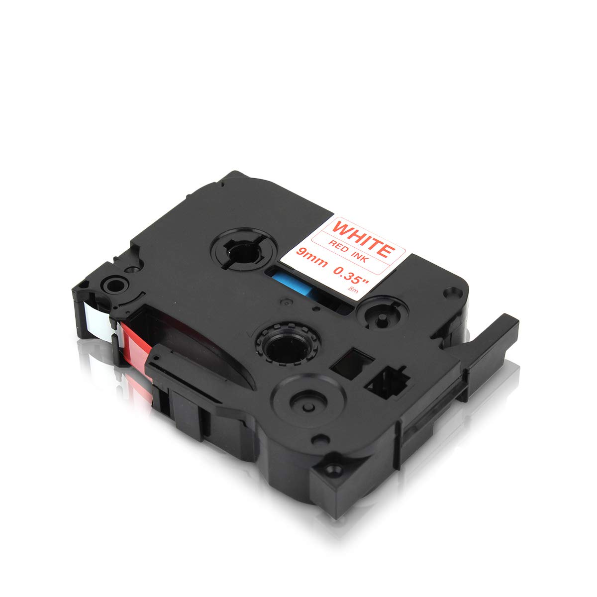 10x Schriftband für Brother P-Touch P700 2430pc H100lb D400 D600vp 1000f 1750 300 E100 E500vp 3600 kompatibel zu TZe-222-9mm x 8m Rot auf Weiß