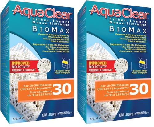Image of Aquaclear A1371 30-Gallon Biomax, 65g (2.3OZ) , White (Pack of 2)