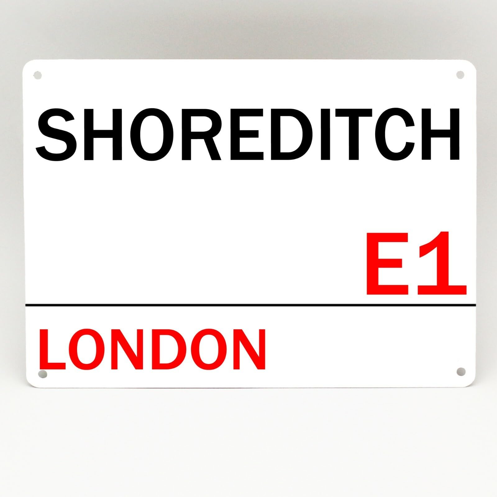 Ingzzaac Metalpostera125701 Shoreditch Metal Sign London Street Novelty Retro Wall Plaque Vintage Street Sign 8X12 Inches