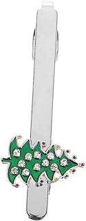 TEHAUX クリスマス雪結晶ネクタイピン 合金製クリスマスツリータイクリップ メンズネクタイバー ホリデーパーティー装飾用